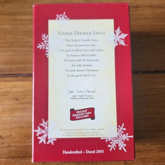 Hallmark Keepsake Christmas Ornament Yankee Doodle Santa 2005 NEW - Picture 2 of 7